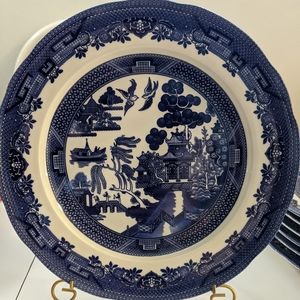 Blue willow china StoneWare Dinner plates by  ROYAL TRADITIONS! Price per item.